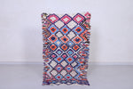 Colourful vintage handmade moroccan berber rug 2.7 FT X 5 FT