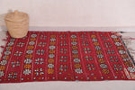 Square handmade Moroccan berber rug - 3.8 FT X 4.8 FT