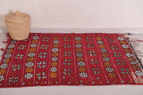 Square handmade Moroccan berber rug - 3.8 FT X 4.8 FT