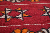 Square handmade Moroccan berber rug - 3.8 FT X 4.8 FT