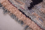 Handmade Moroccan Boucherouite rug 2.3 FT X 7.5 FT