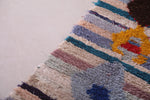 Handmade Moroccan Boucherouite rug 2.3 FT X 7.5 FT