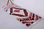 Colourful handmade moroccan berber runner rug 2.3 FT X 5.9 FT
