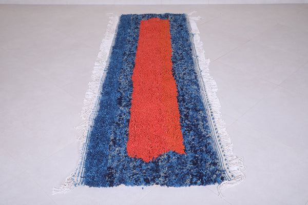 Amazing handmade berber Moroccan rug – Bold and unique - 2.6 FT x 8.2 FT