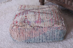 Moroccan berber azilal handmade old rug pouf