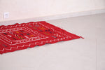 Red Moroccan Kilim rug 3.1 FT X 4.7 FT