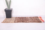 Small runner Moroccan wool rug 2.5 FT X 4.6 FT