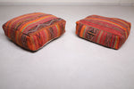 Handmade moroccan rug berber woven pouf