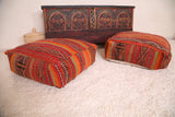 Handmade moroccan rug berber woven pouf