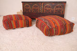 Handmade moroccan rug berber woven pouf
