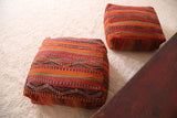 Handmade moroccan rug berber woven pouf