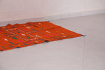 Moroccan Orange Kilim 3 FT X 4.8 FT