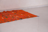 Moroccan Orange Kilim 3 FT X 4.8 FT