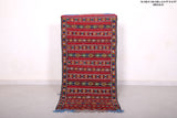 Vintage handmade berber moroccan rug 2.4 FT X 5 FT