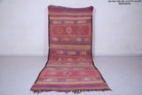 Vintage moroccanm runner flatwoven rug  5.3 FT X 12.8 FT