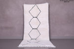 Moroccan handmade beni ourain runner rug   4 FT X 9 FT
