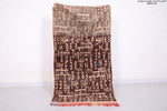 Small runner Moroccan wool rug 2.5 FT X 4.6 FT