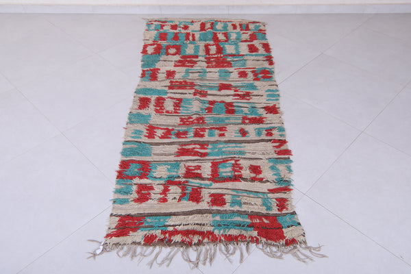Vintage Moroccan berber rug – 2.9 x 6.8 ft | Unique tribal design
