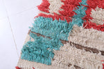 Vintage handmade berber rug 2.9 X 6.8 Feet