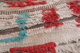 Vintage handmade berber rug 2.9 X 6.8 Feet