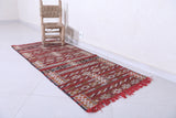 Vintage handmade berber rug 2.5 X 5.7 Feet