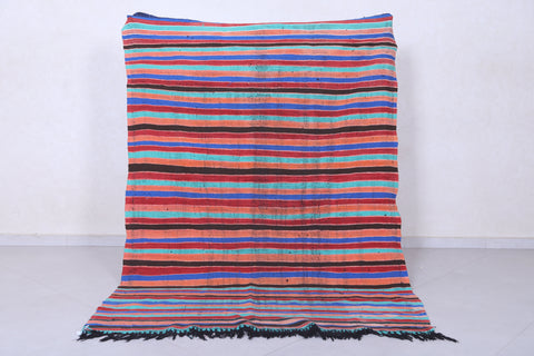 Vintage handmade Moroccan rug 4.9 X 6.7 Feet