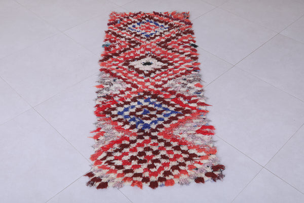 Colorful Moroccan Berber Rug – 2 x 5.4 ft Handmade Tribal Decor
