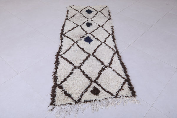 Elegant Moroccan berber rug - Diamond motifs 2.2 x 6.1 ft