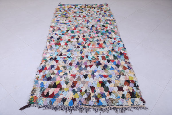Handmade Moroccan Berber Rug - Colorful Patchwork Design 3.8 x 8.3 ft