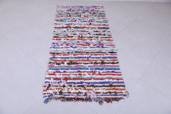 Moroccan berber rug – 2.6 x 6.1 ft | Colorful striped handmade design