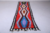 3.2 X 10.2 Feet Moroccan Berber Runner Rug - Vibrant Diamond Pattern