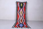 3.2 X 10.2 Feet Moroccan Berber Runner Rug - Vibrant Diamond Pattern