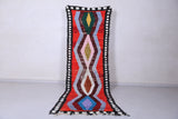 3.2 X 10.2 Feet Moroccan Berber Runner Rug - Vibrant Diamond Pattern