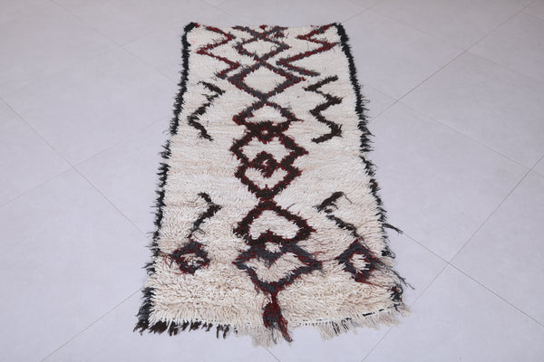 Moroccan Berber Rug – 2.4 x 5.4 ft | Bold Geometric Tribal Pattern