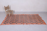 Handwoven Moroccan Berber Rug – Orange Diamond Pattern Rug 3.4 x 6.8 ft