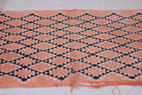 Handwoven Moroccan Berber Rug – Orange Diamond Pattern Rug 3.4 x 6.8 ft