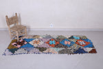 Handmade Moroccan Berber Boucherouite Rug – Colorful Shaggy Rug 2.3 x 6.4 ft