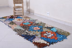 Handmade Moroccan Berber Boucherouite Rug – Colorful Shaggy Rug 2.3 x 6.4 ft