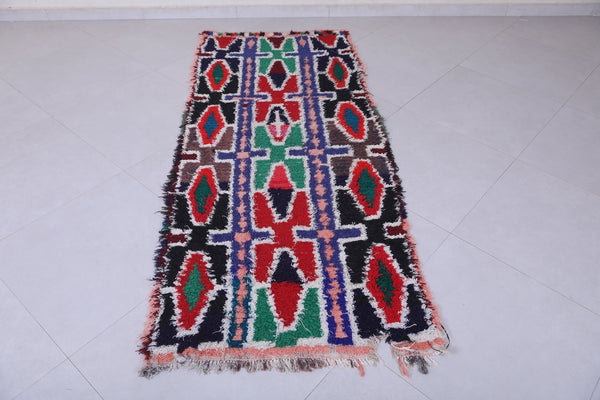 3 x 7 ft Moroccan Berber Rug – Vibrant Tribal Geometric Design