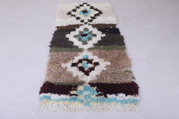 2.7 x 6 ft Moroccan berber rug – Handwoven geometric design