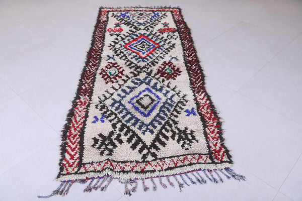 3.1 x 7.7 ft Moroccan berber rug – Intricate geometric and diamond patterns