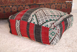 Moroccan handwoven berber Kilim rug Pouf