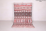 Flatwoven vintage Moroccan berber rug 5.7 FT X 10 FT