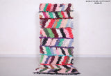 Vintage colorful Moroccan berber Rug 2.2 FT X 5.6 FT