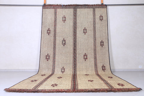 Vintage handmade tuareg mat 7.6 X 15.1 Feet