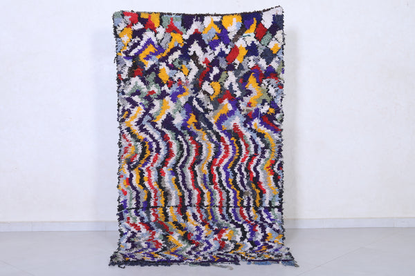 Moroccan rug 3.7 x 6.3 FT | Handwoven wool accent