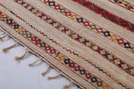 Vintage handmade moroccan berber hassira 7.1 FT X 10.9 FT