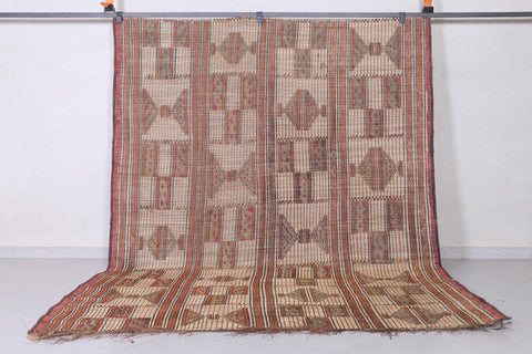 Vintage handmade Tuareg rug 6.6 X 9.3 Feet