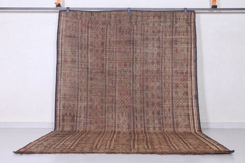 Vintage handmade tuareg rug 6 X 9.3 Feet