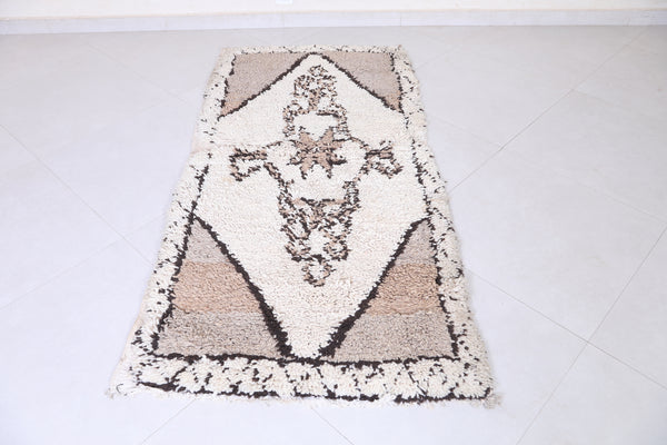 Handwoven Moroccan rug 2.8 x 5.9 FT | Ornate artisan design | Wool accent